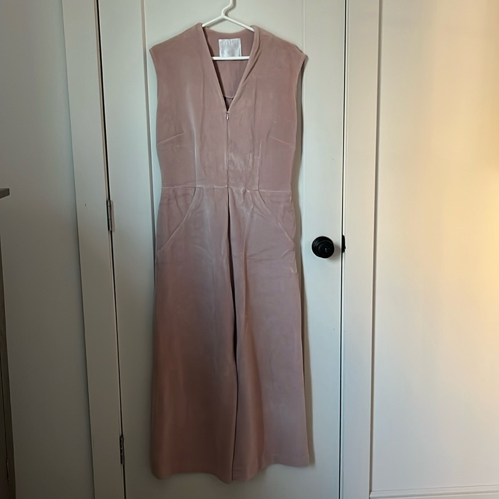 Meg Jumpsuit, Pale Pink Corduroy, Size M
